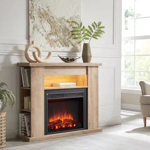 BOXED JAKOBSON ALPEN HOME ELECTRIC FIREPLACE (2 BOXES)