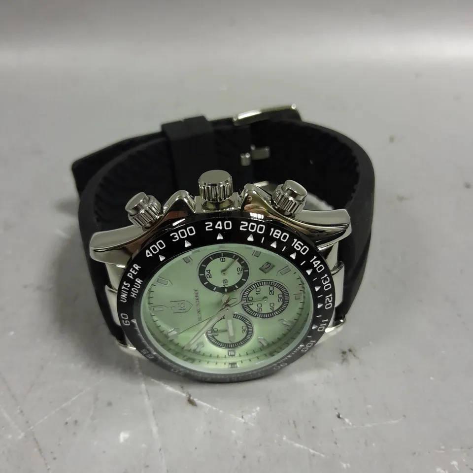 MENS FRANK SCHMIDT WATCH – MULTI FUNCTION SUB DIALS WITH DATE – HQ RUBBER SPORTS STRAP – 3ATM WATER RESISTANT