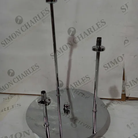 DAR LIGHTING GROUP SOMERSET 3LT SEMI FLUSH EILING LIGHT - POLISHED CHROME FINISH, CLEAR GLASS SHADE & CRYSTAL DECORATION