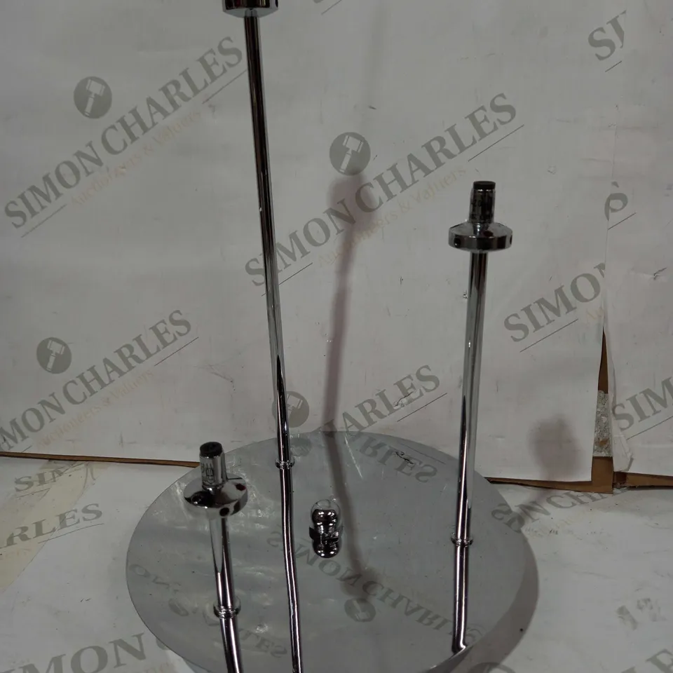 DAR LIGHTING GROUP SOMERSET 3LT SEMI FLUSH EILING LIGHT - POLISHED CHROME FINISH, CLEAR GLASS SHADE & CRYSTAL DECORATION