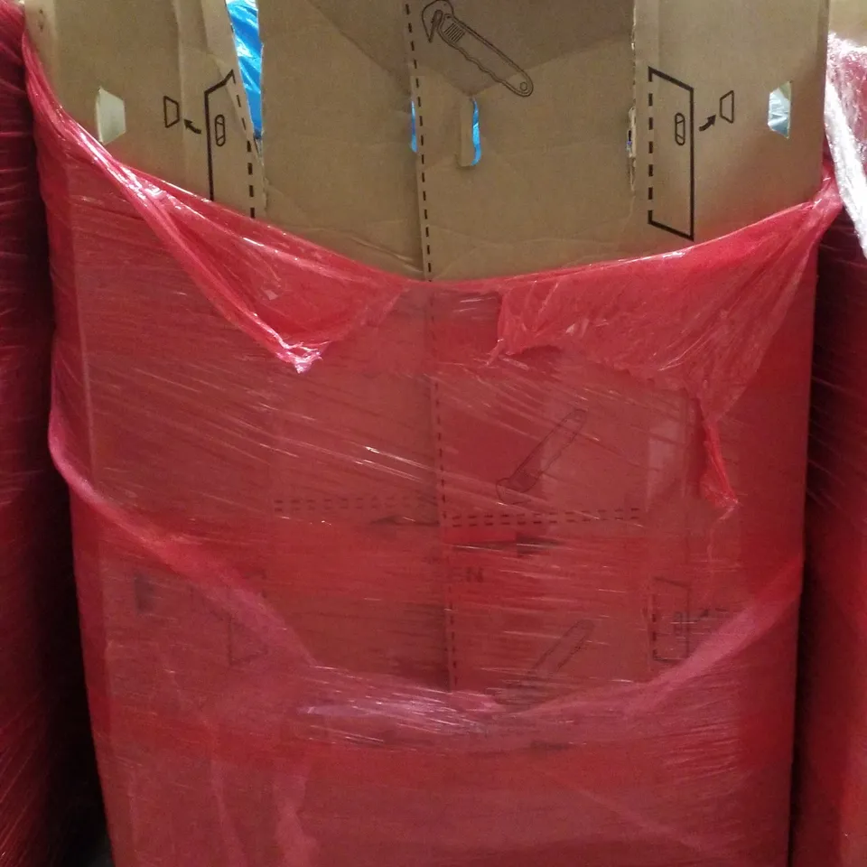 PALLET CONTAINING ASSORTED PRODUCTS INCLUDING ROLLER BLIND, PRECISION SQUARE, WOK PAN, GOVEE UPLIGHTER FLOOR LAMP & UNIVERSAL TOILET SEAT RISER