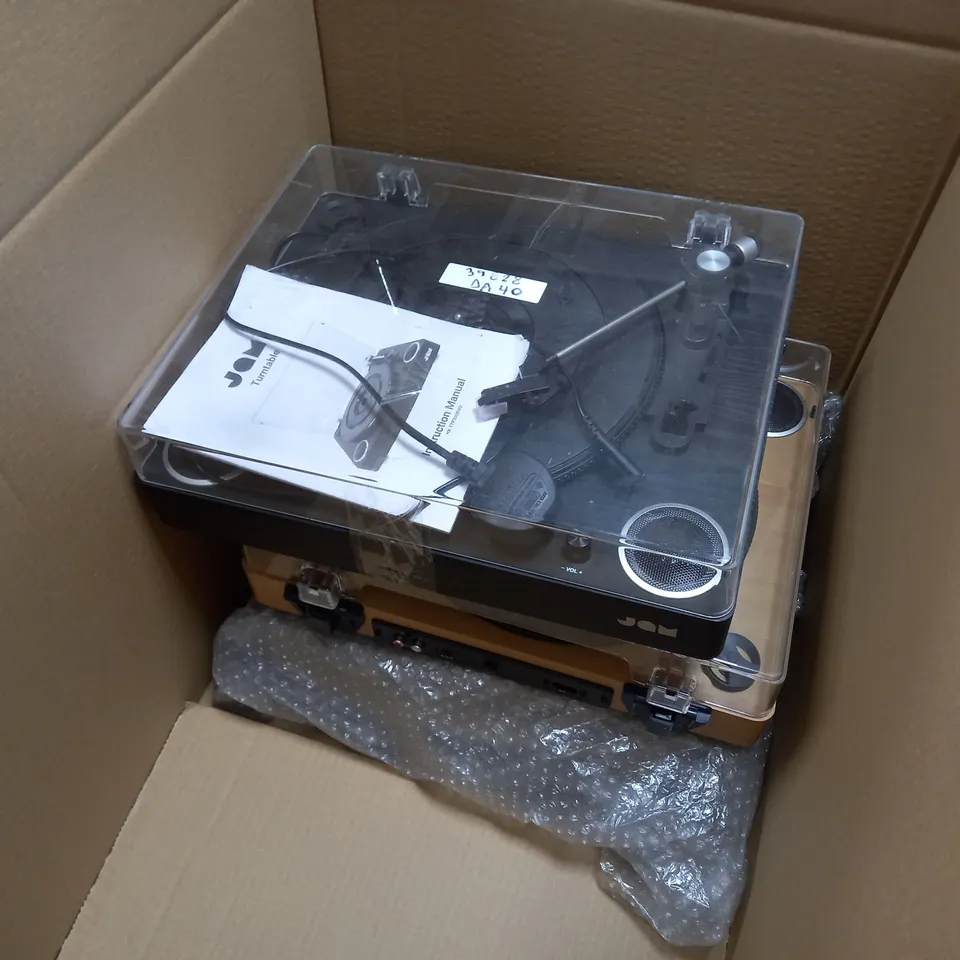 LOT OF 5 UNBOXED JAM TURNTABLES