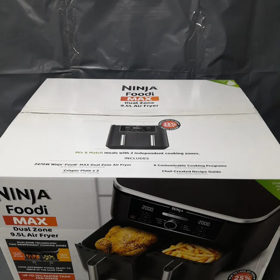 BOXED NINJA FOODI MAX DUAL ZONE AIR FRYER 9.5L