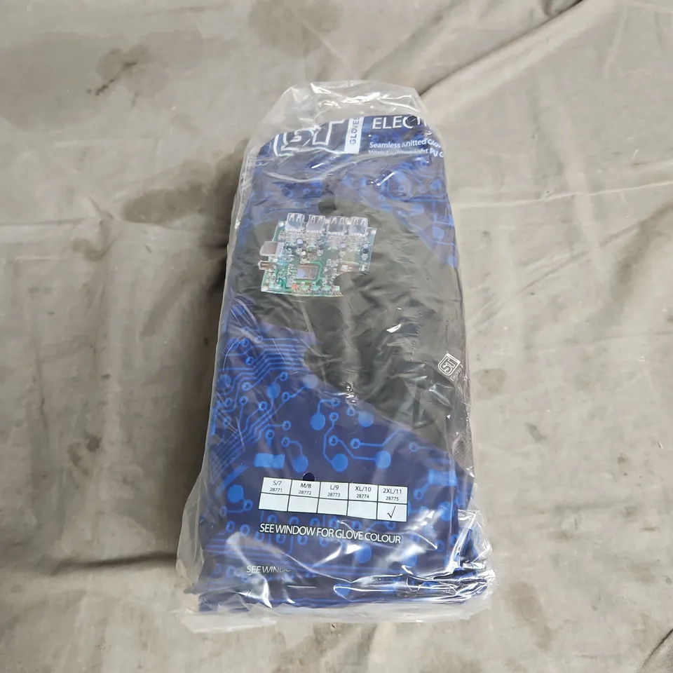 BOX OF APPROX 10X12 PAIRS ST ELECTRON PU COAT GLOVES IN BLACK SIZE 2XL