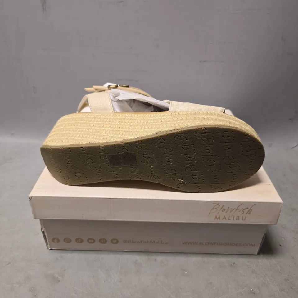 BOXED BLOWFISH MALIBU LACEY WEDGE SANDAL - SIZE 8