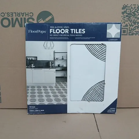 FLOORPOPS PEEL & STICK VINYL FLOOR TILES – 10 TILES