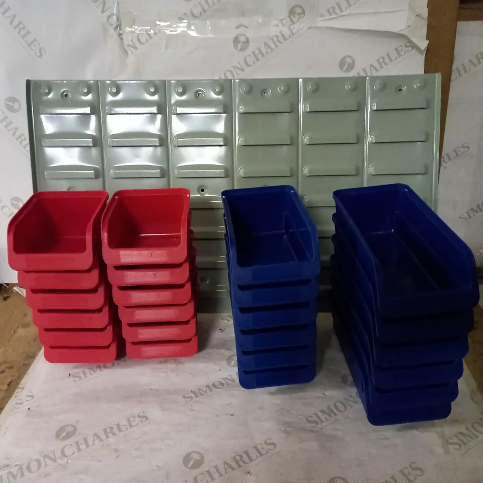 FAITHFUL 25 PIECE PLASTIC WALL STORAGE BINS