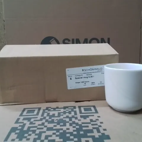 BOXED SCHONWALD TEA CUPS APPROXIMATELY 6