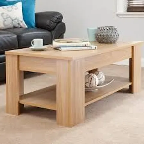 BOXED ADRIANNE LIFT TOP EXTENDABLE COFFEE TABLE WITH STORAGE - WALNUT (1 BOX)