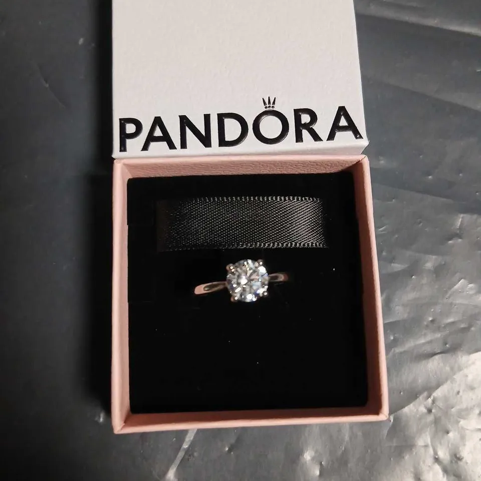 PANDORA RING WITH SOLITAIRE CRYSTAL – BOXED
