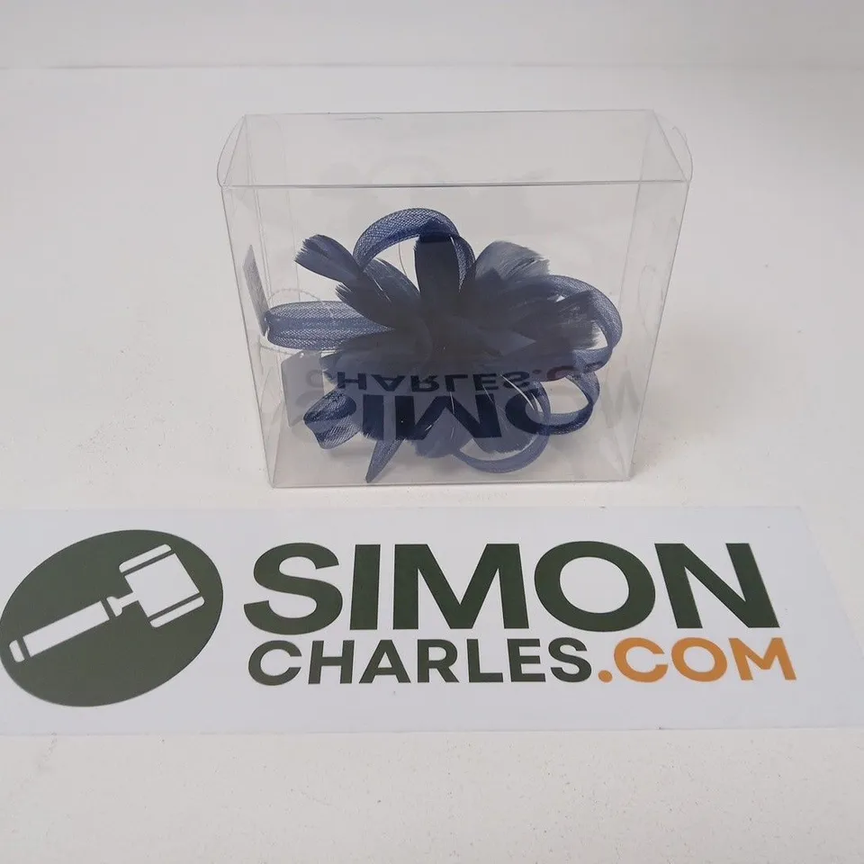 JON RICHARD NAVY FLORAL FASCINATOR - BOXED