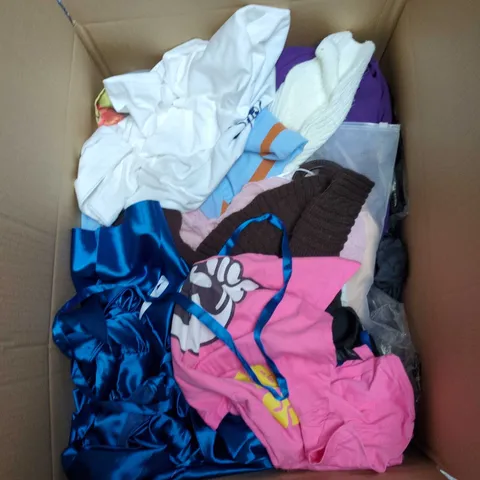 LOT OF 3 LADIES/MENS/KIDS' CLOTHING ITEMS: PINK SNOOPY GRAPHIC TEE, WHITE LOGO TEE, ROYAL BLUE SATIN EVENING GOWN 25 PIECES APPROXIMATLEY