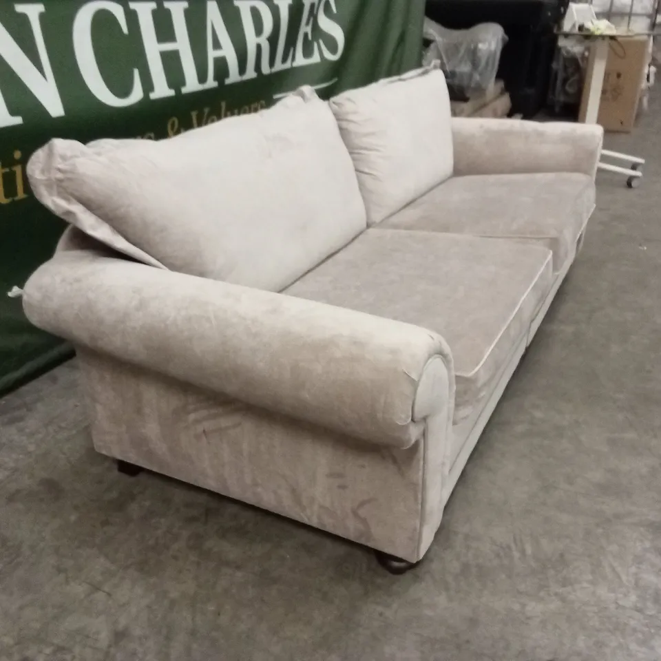 DALTON 4 SEATER TEXTURED WAVE SOFA - MINK