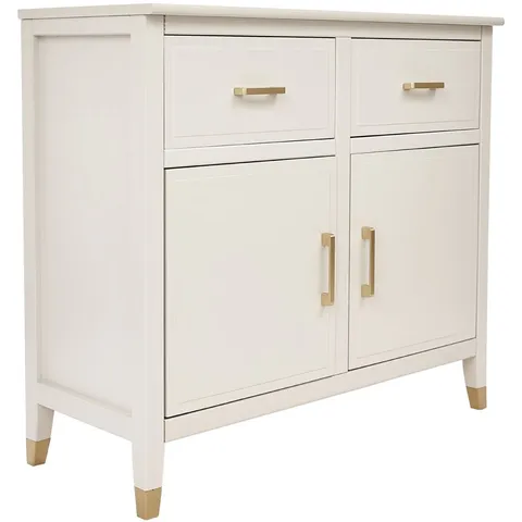 BOXED PALAZZI 2 DOORS 2 DRAWERS WHITE SIDEBOARD