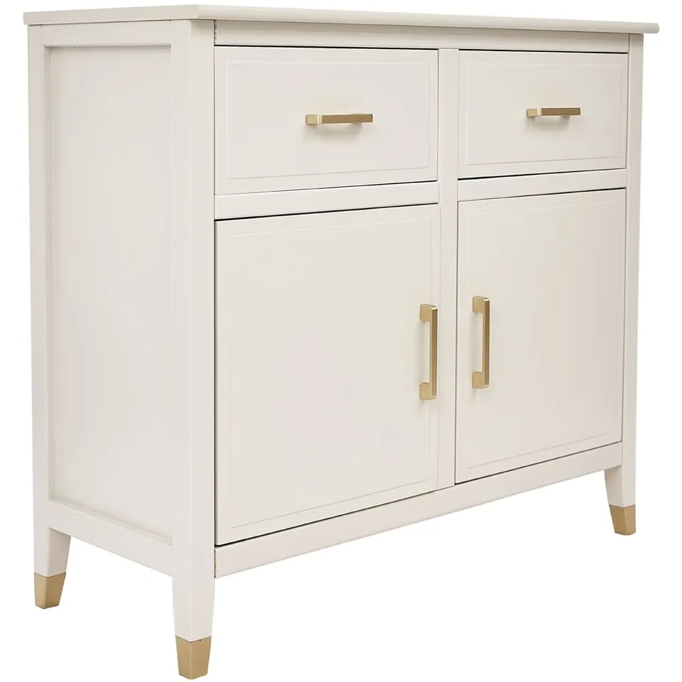 BOXED PALAZZI 2 DOORS 2 DRAWERS WHITE SIDEBOARD