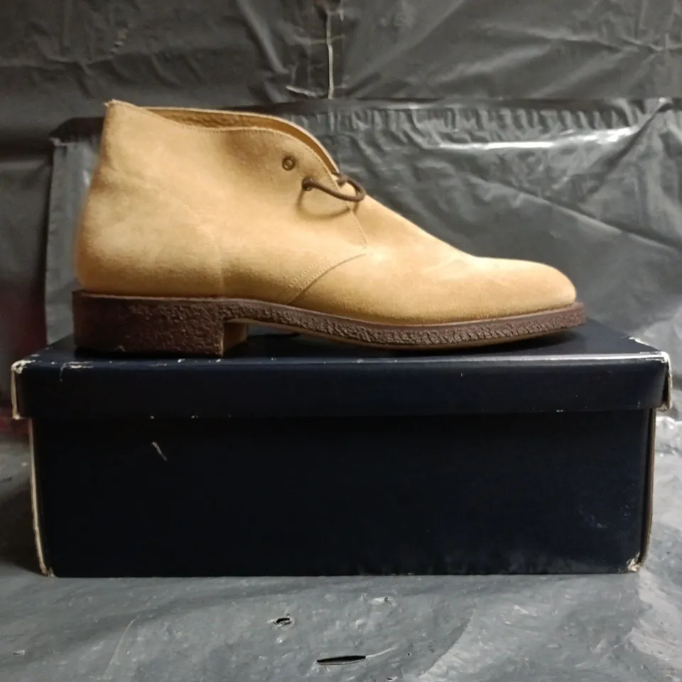BOXED PAIR OF CHURCH'S SHOES IN SAHARA SIZE UNSPECIFIED