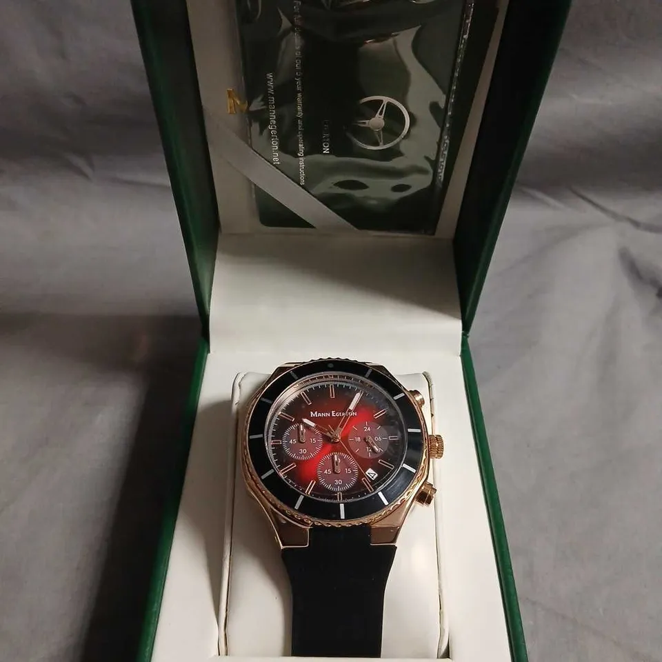 BOXED MANN EGERTON LIMITED EDITION HAND-ASSEMBLED ASTRO QUARTZ WATCH 