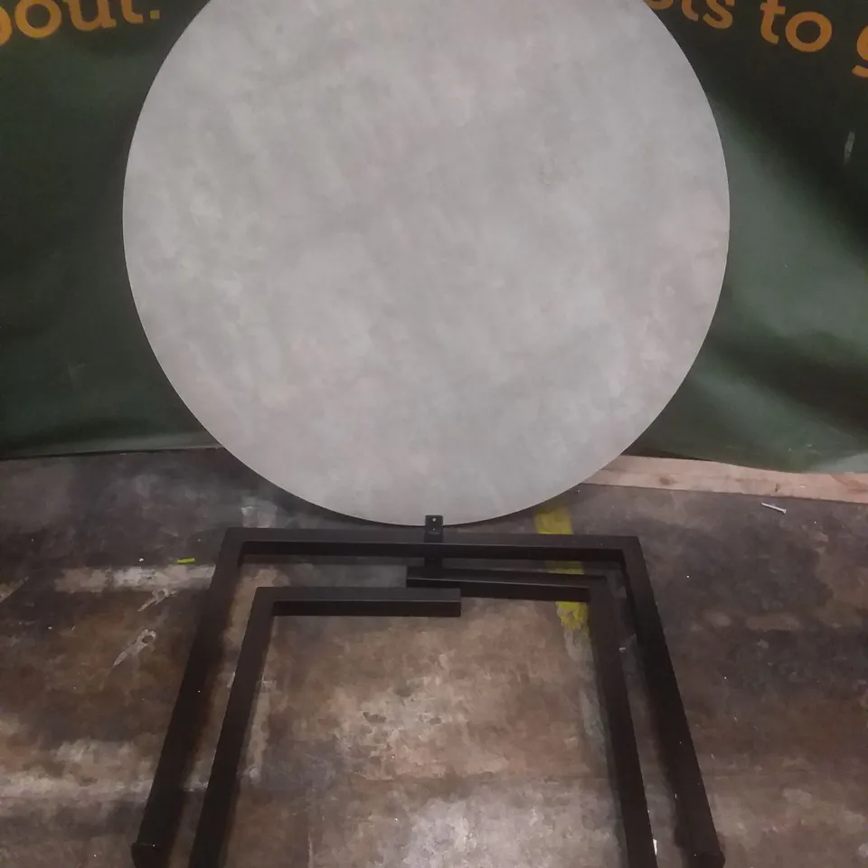 ROUND GREY DINING TABLE 