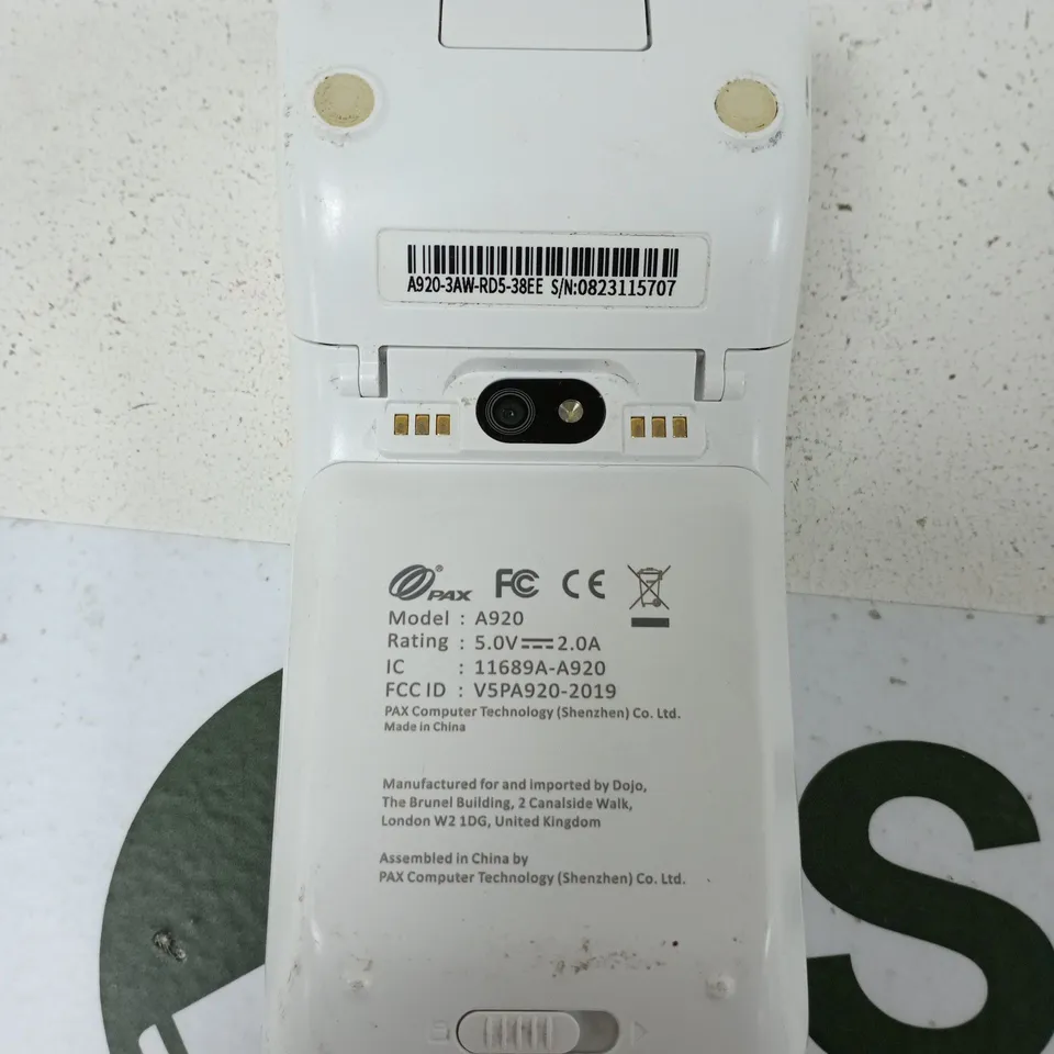 DOJO A920 ANDROID MOBILE PAYMENT TERMINAL – WHITE (MODEL A920)