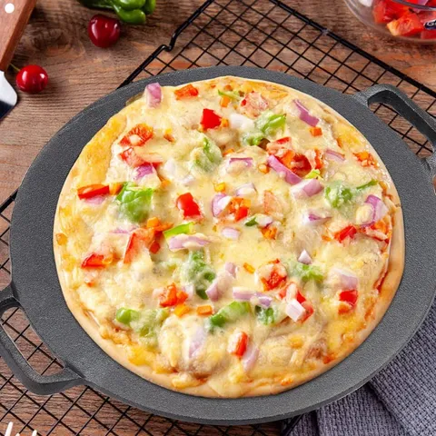 BOXED ROUND CAST IRON PIZZA PAN