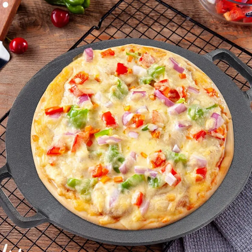 BOXED ROUND CAST IRON PIZZA PAN