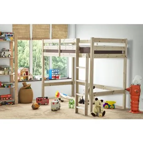 BOXED JANAE HEAVY DUTY LOFT HIGH SLEEPER BUNK BED (2 BOXES)