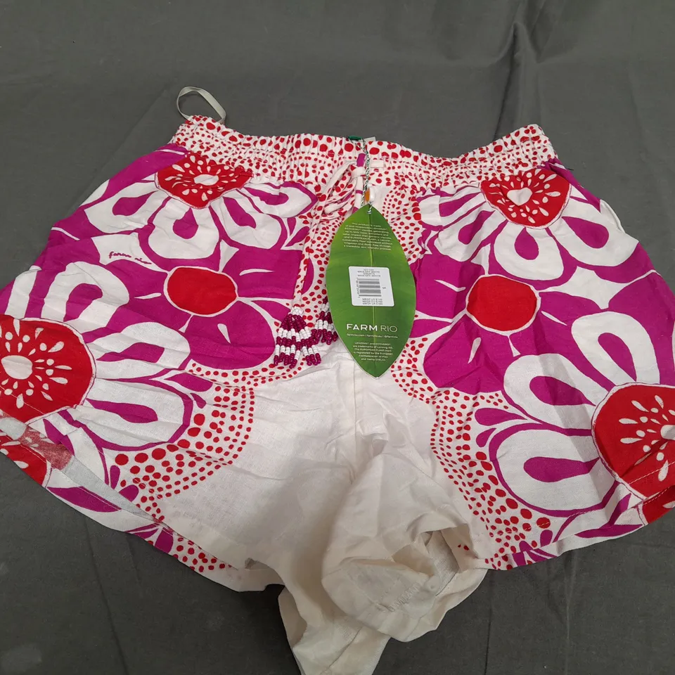 FARM MAIA OFF WHITE SHORTS - SMALL