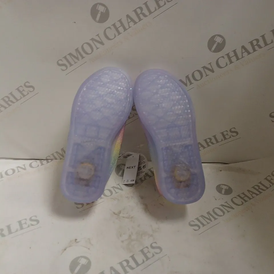 NEXT KIDS SPARKLE EFFECT LIGHT UP KIDS VELCO TRAINERS- UK 10