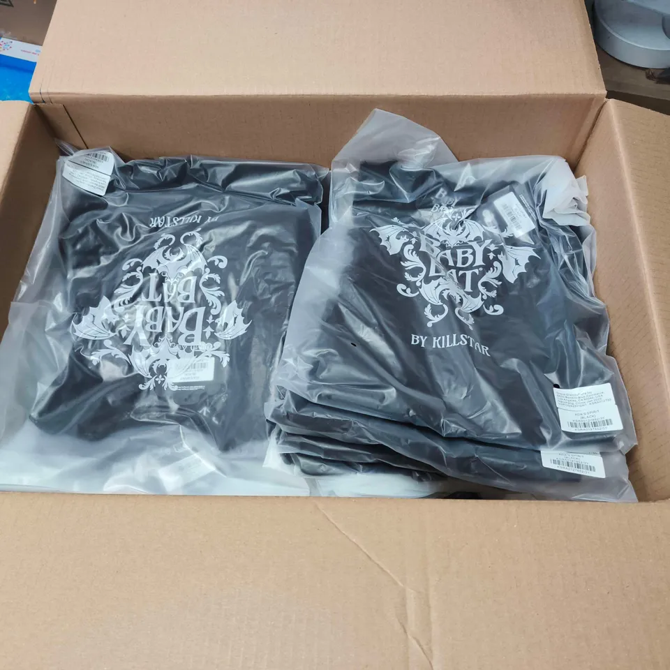 LOT OF APPROXIMATELY 50 BRAND NEW KILLSTAR ADA'S SPIRIT TOPS IN BLACK - UNCHECKED SIZES