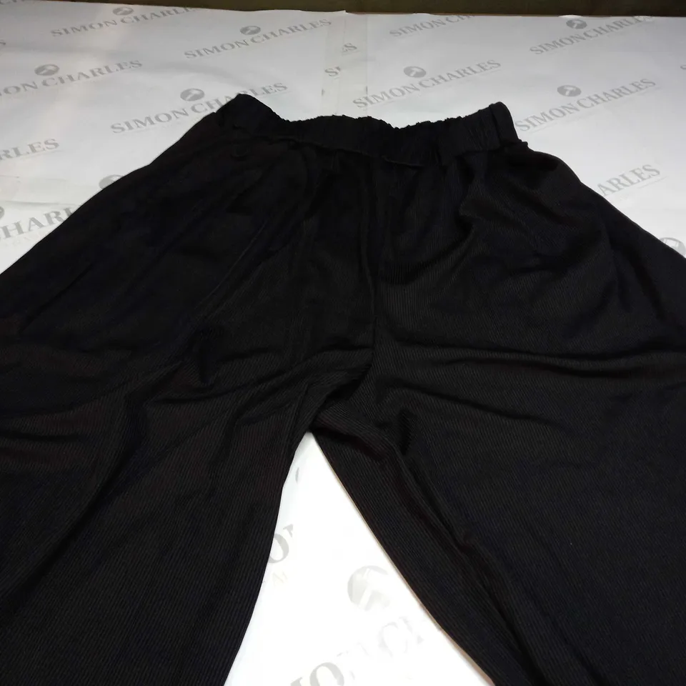 CIDER STRETCH WIDE LEG PANTS IN BLACK - XS