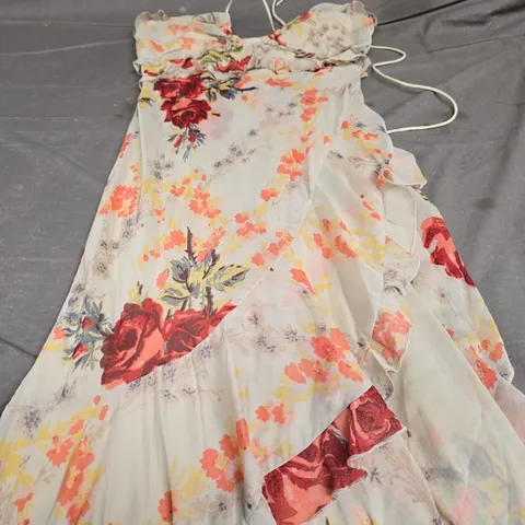 HALTER RUFFLE MAXI DRESS - SIZE 12