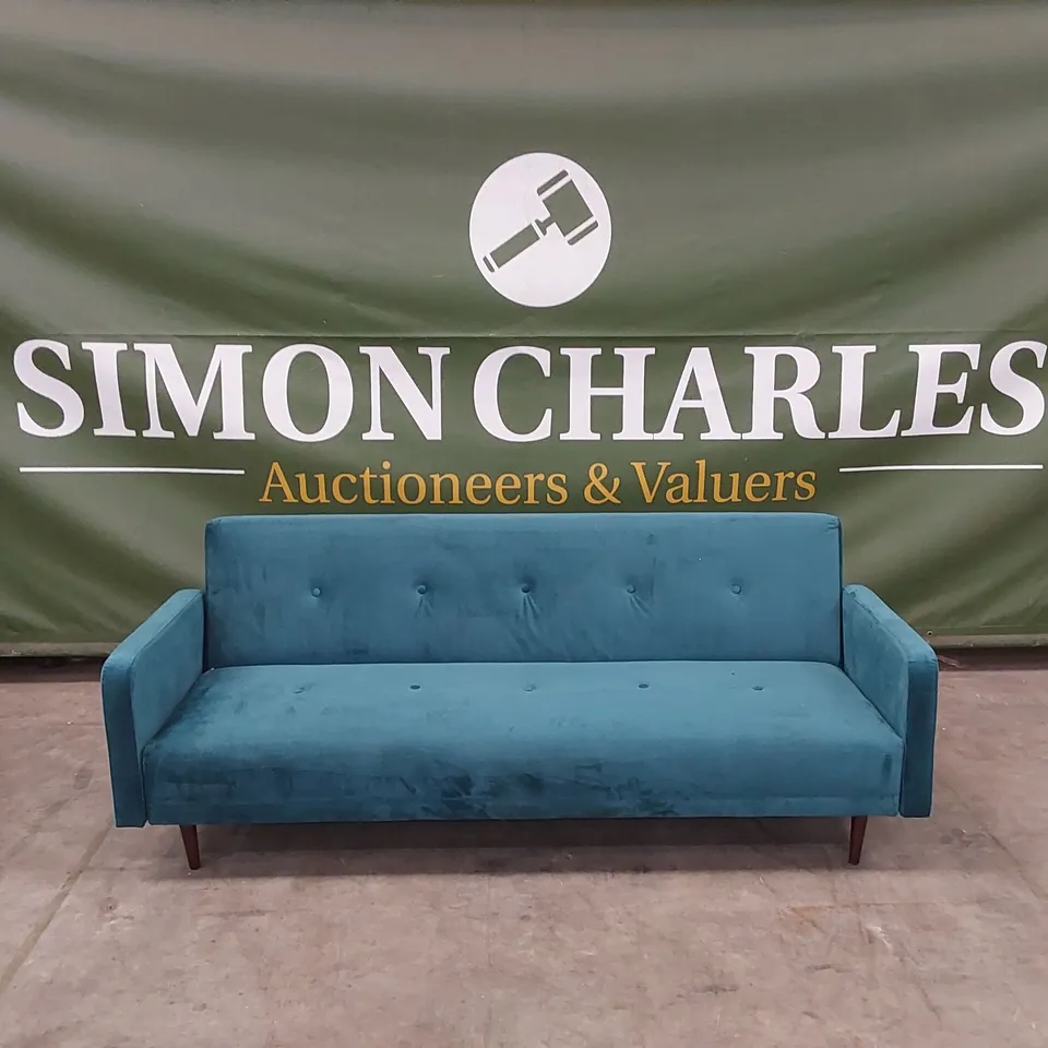 CADIZ VELVET SOFA BED - TEAL RRP £449