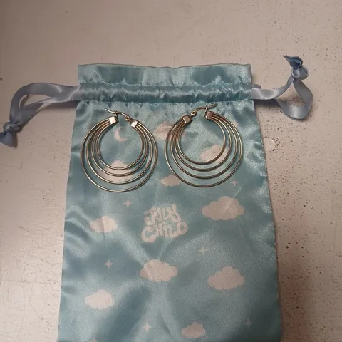 JULY CHILD SILVER-TONE MULTI-HOOP EARRINGS WITH FOUR CONCENTRIC HOOPS