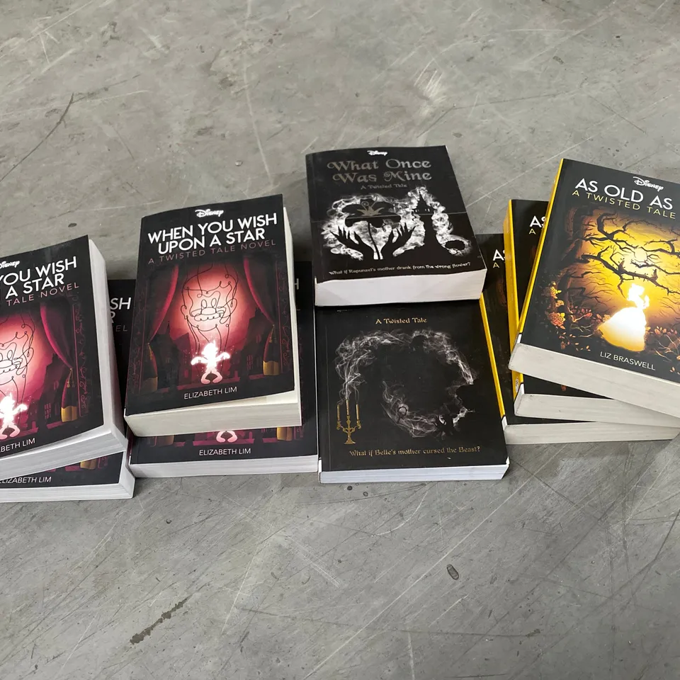 BOX OF APPROXIMATELY 10 ASSORTED BOOKS TO INCLUDE: WHEN YOU WISH UPON A STAR, AS OLD AS TIME, WHAT ONCE WAS MINE