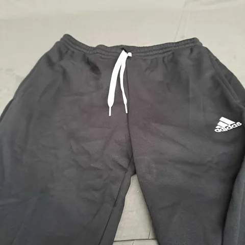 ADIDAS BLACK JOGGERS - LARGE