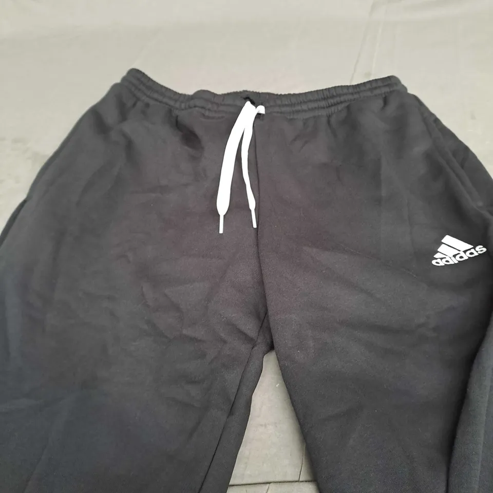 ADIDAS BLACK JOGGERS - LARGE