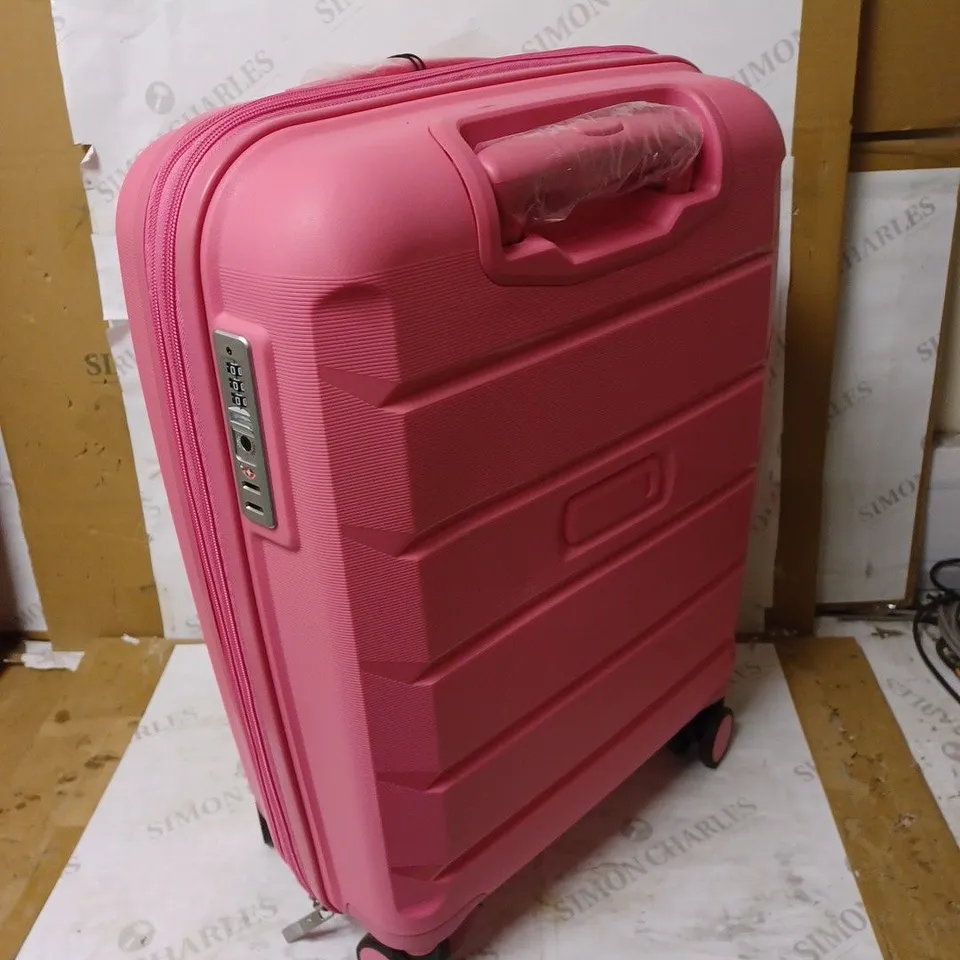ROCK LUGGAGE TULUM 8 WHEEL HARDSHELL CABIN SUITCASE - BUBBLEGUM PINK