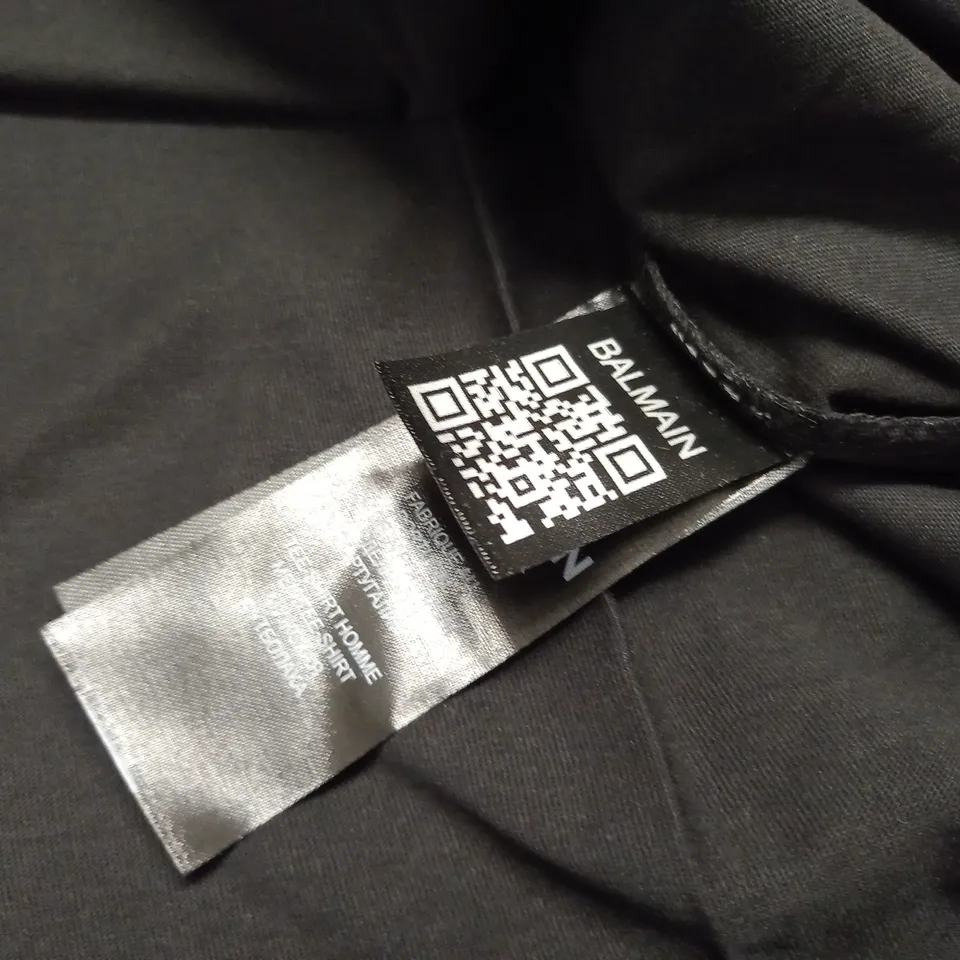 BALMAIN BLACK T-SHIRT - XXL