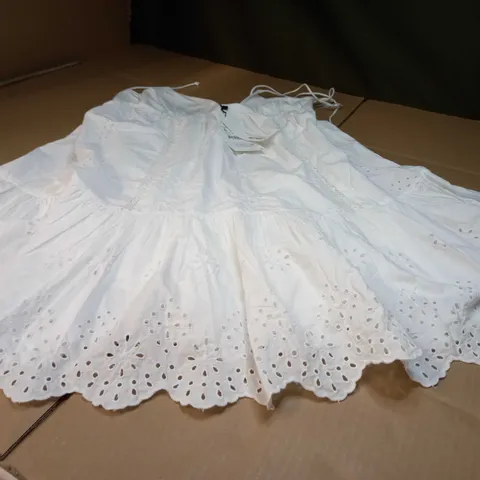 ZARA WHITE SUMMER DRESS - LARGE
