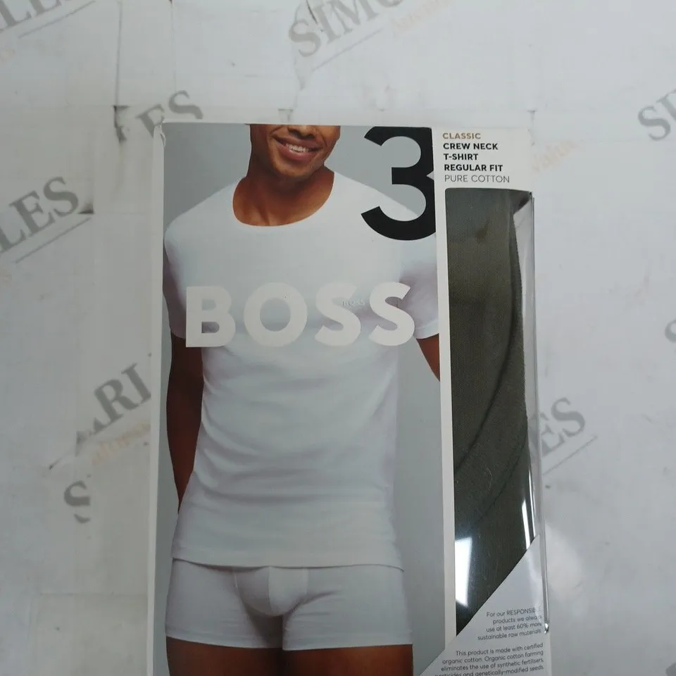 BOXED HUGO BOSS CLASSIC CREW NECK T-SHIRT REGULAR FIT PUR COTTON SIZE M 