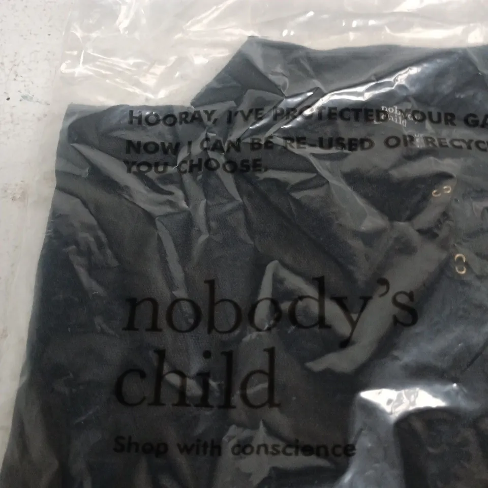 NOBODY'S CHILD BENNIE SHIRT – BLACK, UK 8 (EU 36, US 4) 