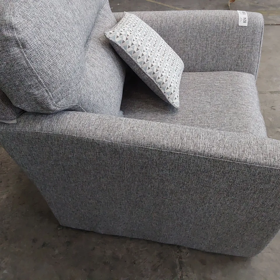 DESIGNER CLARA EASY CHAIR GREY FABRIC 