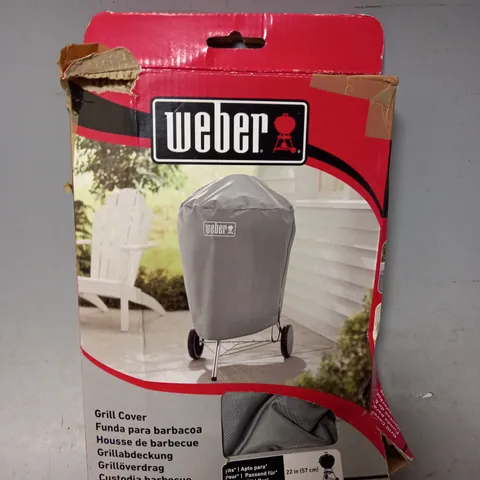 BOXED WEBER GRILL COVER IN GREY