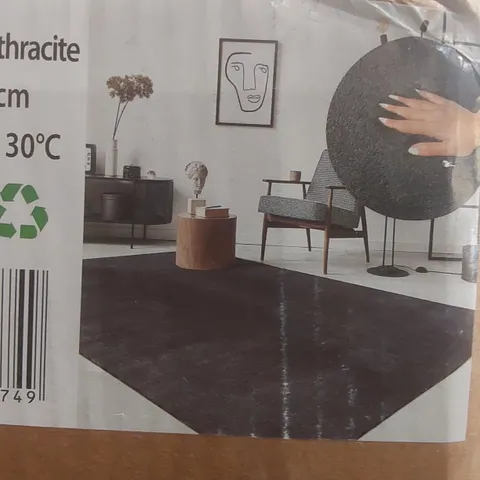 BOXED LOFT ANTHRACITE RUG - 240 x 340cm