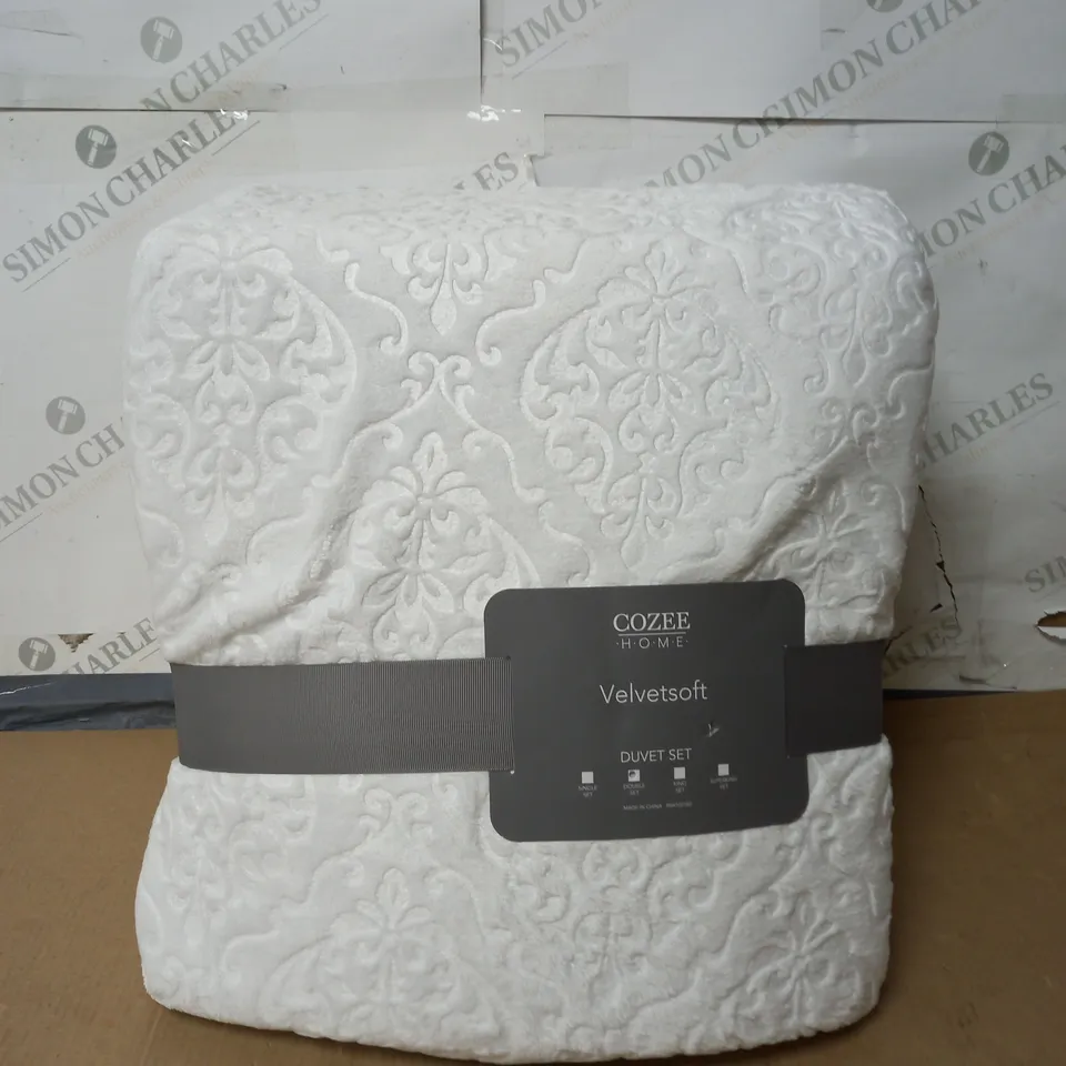 COZEE HOME VELVETSOFT DUVET SET WHITE DOUBLE