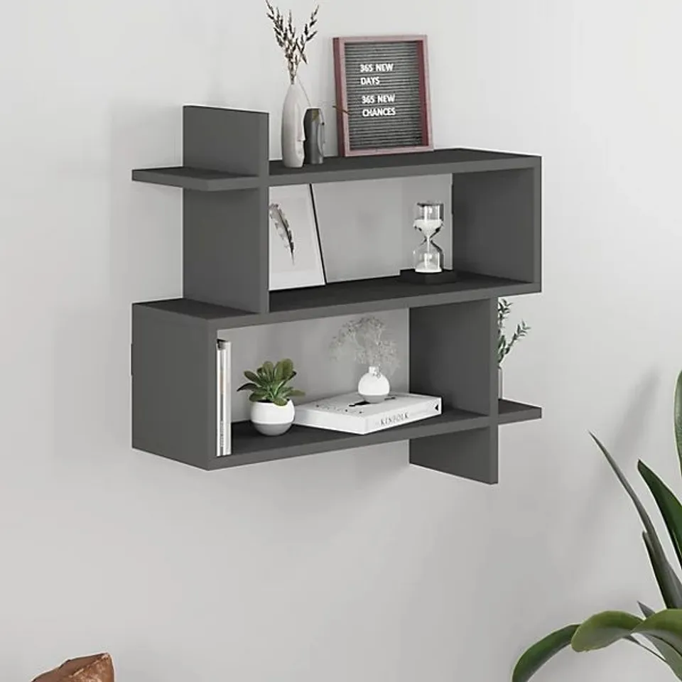 BOXED PARALEL BOOKCASE - ANTHRACITE 