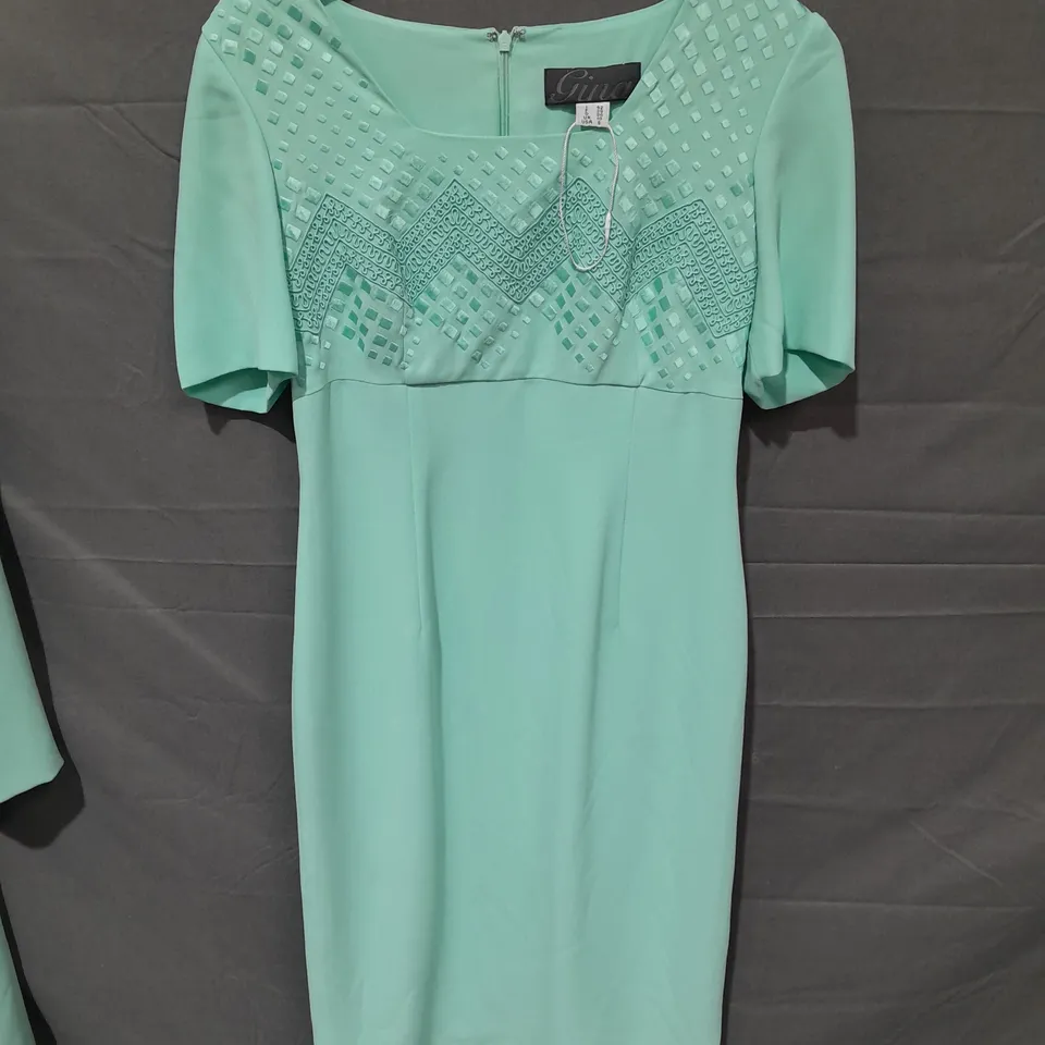 GINA GREEN DRESS AND JACKET SET - UK 10