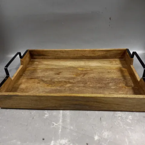 BOXED DECORATIVE WOODEN SERVICE TRAY 