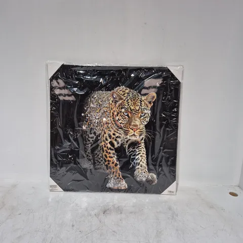 LOT OF 18 AS NEW SHUDEHILL LEOPARD THEMED WALL ARTS - APPROX 50X50CM