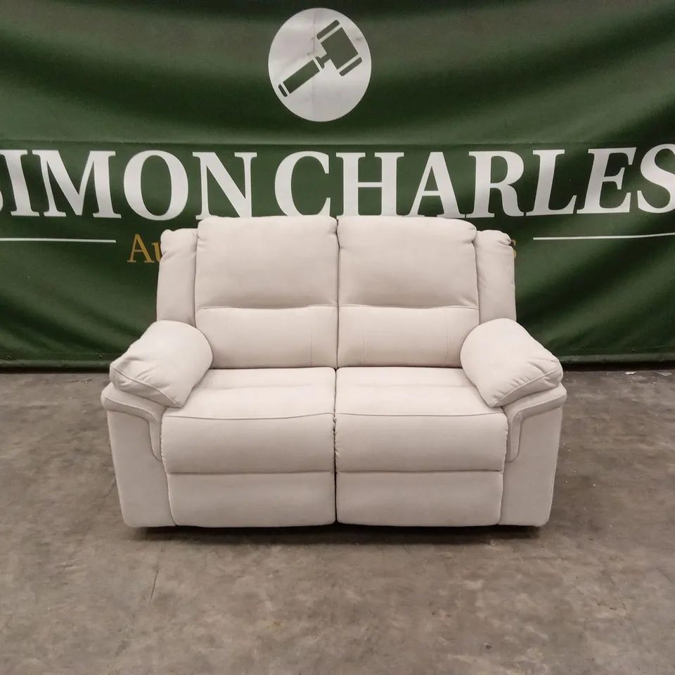 ALBION CHENILLE 2 SEATER HIGH BACK MANUAL RECLINER SOFA RRP £579